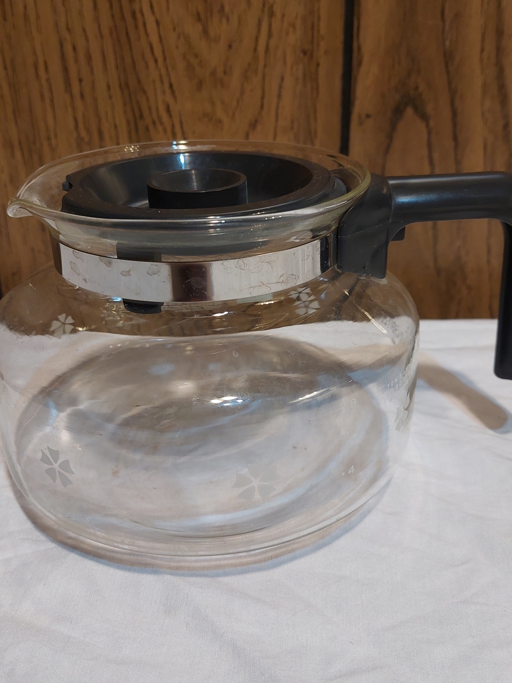 Mr Coffee Glass Coffee Decanter Pot with Black Handle and Lid E-84 Replacement